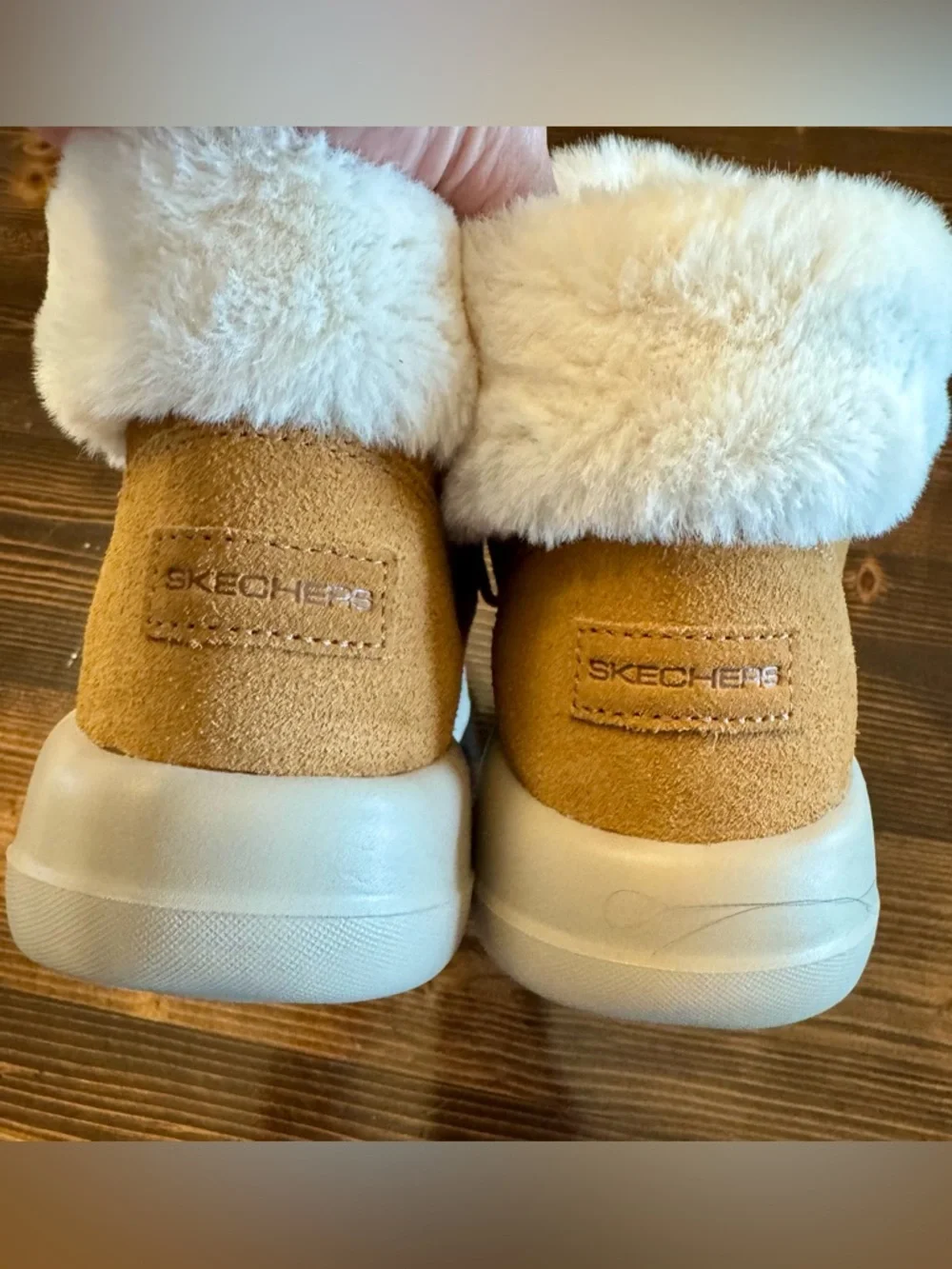 Skechers Chestnut On The Go Joy Lush Fur Lined Winter Chukka Boots Size 7.5